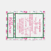 パーソナライズされた感動的聖句 フリースブランケット (正面(横))