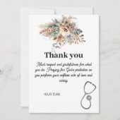 パーソナライズされた感謝していナースプロフェッショナル サンキューカード (正面)