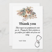 パーソナライズされた感謝していナースプロフェッショナル サンキューカード (正面/裏面)