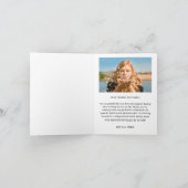 パーソナライズされた感謝していハート・スクリプト卒業写真 サンキューカード (内部)