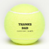 パーソナライズされた感謝していパパ テニスボール (裏面)