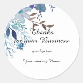 パーソナライズされた感謝していビジネス ラウンドシール (正面)