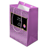 パーソナライズされた感謝してい先生 ミディアムペーパーバッグ (正面アングル)