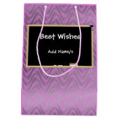 パーソナライズされた感謝してい先生 ミディアムペーパーバッグ (裏面)