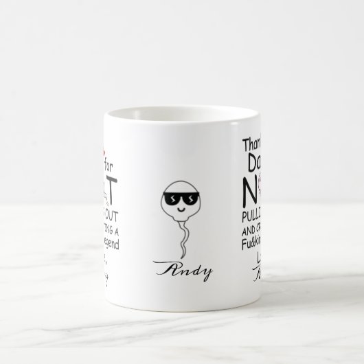 パーソナライズされた感謝してい子の伝説を作る コーヒーマグカップ (中央)