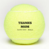 パーソナライズされた感謝してい母テニスボール テニスボール (正面)