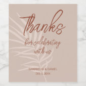 パーソナライズされた感謝してい結婚の ワインラベル (シングルラベル)