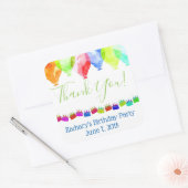 パーソナライズされた感謝してい誕生日 スクエアシール (封筒)