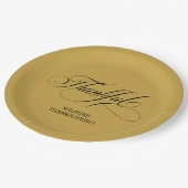 パーソナライズされた感謝の書スタイリッシュ類 ペーパープレート (アングル)