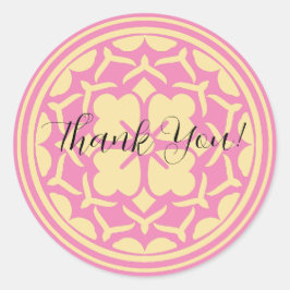 パーソナライズされた感謝クローバー ラウンドシール