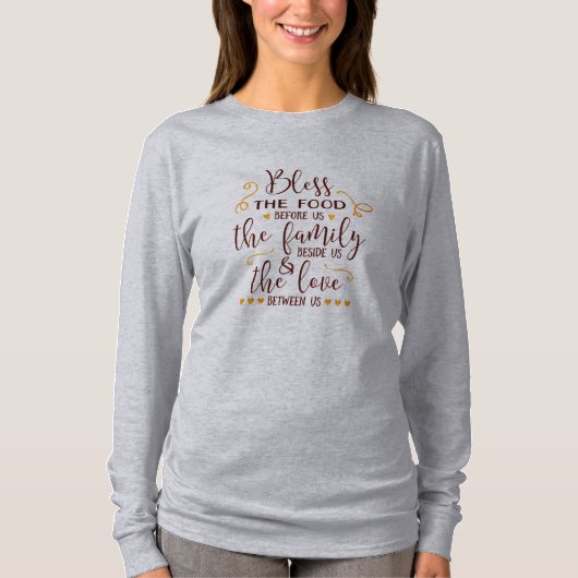 パーソナライズされた感謝祭賛美の Tシャツ (正面)