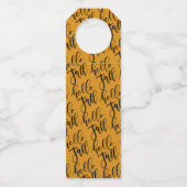 パーソナライズされた感謝祭「ドリンク食べと感謝する ボトルネックタグ (裏面)