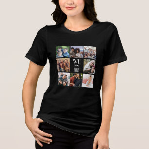 「パーソナライズされた我々は家族だ」写真テンプレート トライブレンドＴシャツ