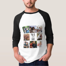 「パーソナライズされた我々は家族だ」写真テンプレート Tシャツ