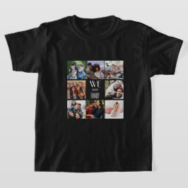 「パーソナライズされた我々は家族だ」写真テンプレート Tシャツ