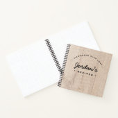 パーソナライズされた手作りラヴレシピ素朴 ノートブック (内部)