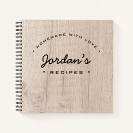 パーソナライズされた手作りラヴレシピ素朴 ノートブック