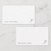 パーソナライズされた手書きモノグラムシンプルテンプレート ノートカード (正面/裏面)