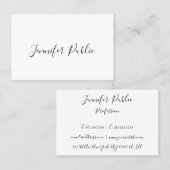 パーソナライズされた手書モダンきスクリエレガントプト 名刺 (正面/裏面)