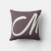 パーソナライズされた手紙ピローギフトアイディア紫 クッション (裏面)