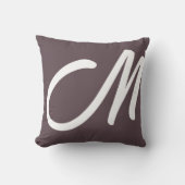 パーソナライズされた手紙ピローギフトアイディア紫 クッション (正面)