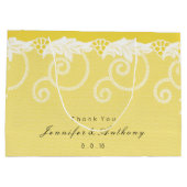 パーソナライズされた抱き枕イエローサンレ王室のース ラージペーパーバッグ (裏面)