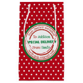 パーソナライズされた抱き枕特産 スモールペーパーバッグ (正面)