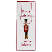 パーソナライズされた抱き枕- Christmas Nutcracker ワインギフトバッグ (正面)