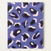 パーソナライズされた抽象的な動物のプリント 紫 プランナー手帳 (裏面)