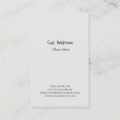 パーソナライズされた抽象芸術アーティストの手書き 名刺 (裏面)