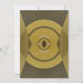 パーソナライズされた抽象芸術アールデコイベント招待状 招待状 (裏面)