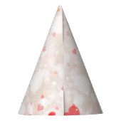 パーソナライズされた抽象芸術カラフルハートパターン パーティーハット (裏面)