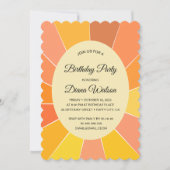 パーソナライズされた抽象芸術サンデザイン | 招待状 (正面)