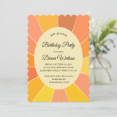 パーソナライズされた抽象芸術サンデザイン | 招待状 (スタンド正面)