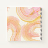 パーソナライズされた抽象芸術ピンク写真結婚の計画 ノートブック (裏面)