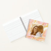 パーソナライズされた抽象芸術ピンク写真結婚の計画 ノートブック (内部)