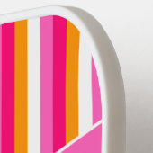 パーソナライズされた抽象芸術フローラストライプ、モノグラムの ピックルボールラケット (左詳細)