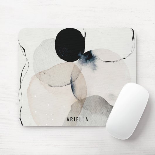 パーソナライズされた抽象芸術モダンの色の形状 マウスパッド (マウス)