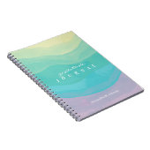 パーソナライズされた抽象芸術モダンパステル感謝ノート ノートブック (右側)