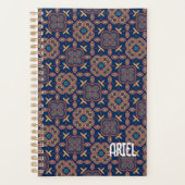パーソナライズされた抽象芸術レトロ幾何学模様 プランナー手帳 (正面)
