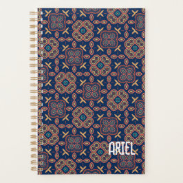 パーソナライズされた抽象芸術レトロ幾何学模様 プランナー手帳