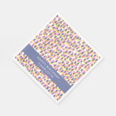 パーソナライズされた抽象芸術水色ドット誕生日 スタンダードランチョンナプキン (角)