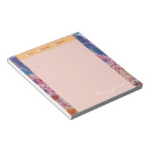 パーソナライズされた抽象芸術花ショッピング一覧 ノートパッド (アングル)