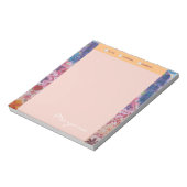 パーソナライズされた抽象芸術花ショッピング一覧 ノートパッド (回転)