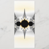 パーソナライズされた抽象芸術銀フラクタルブックマーク (裏面)