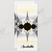 パーソナライズされた抽象芸術銀フラクタルブックマーク (正面/裏面)