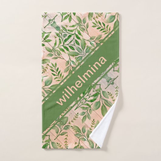 パーソナライズされた抽象芸術7月離れオンウッド ハンドタオル (ハンドタオル)