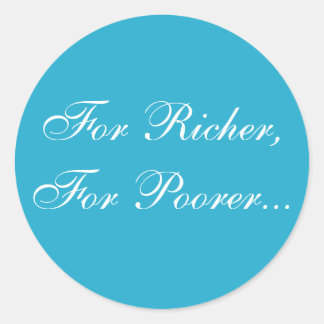 パーソナライズされた招待状ペン青 ラウンドシール