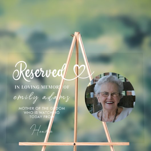 パーソナライズされた指定席記念結婚の写真 アクリルサイン (ニュートラル)