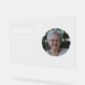 パーソナライズされた指定席記念結婚の写真 アクリルサイン (傾斜)